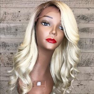 Platinum Blonde Human Hair Lace Front Wig